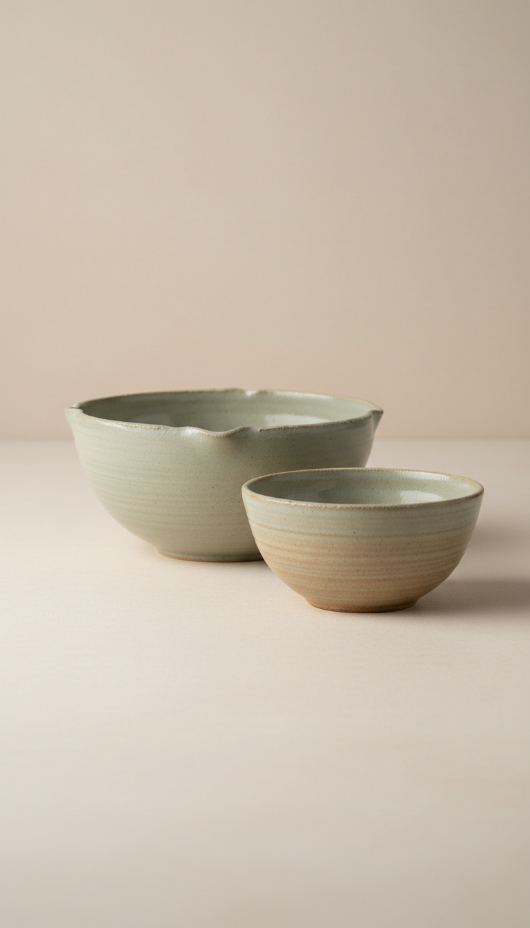 Stoneware Mixing Bowl Sage Tint